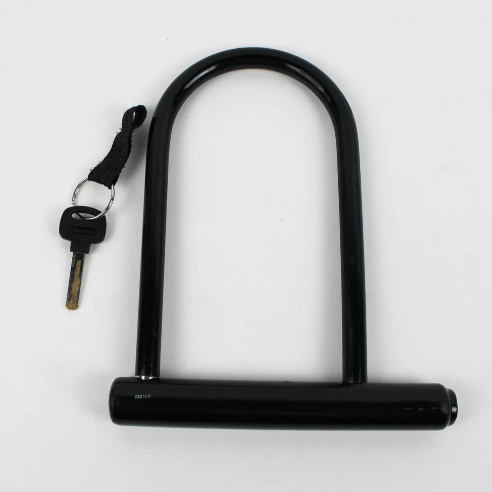 Master Lock Heavy Duty Outdoor Bicycle Keyed U-lock Black W/ 1 Key 8" - Image 2 of 4
