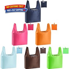 Large Reusable Bags Shopping Washable Foldable 6 Pack Grocery Bags Heavy Duty