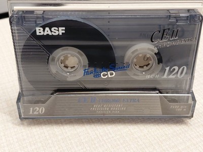Basf Chrome Extra II 120 *UNBESCHRIFTET+Sticker* Kassette Cassette TYPE 2 IEC II