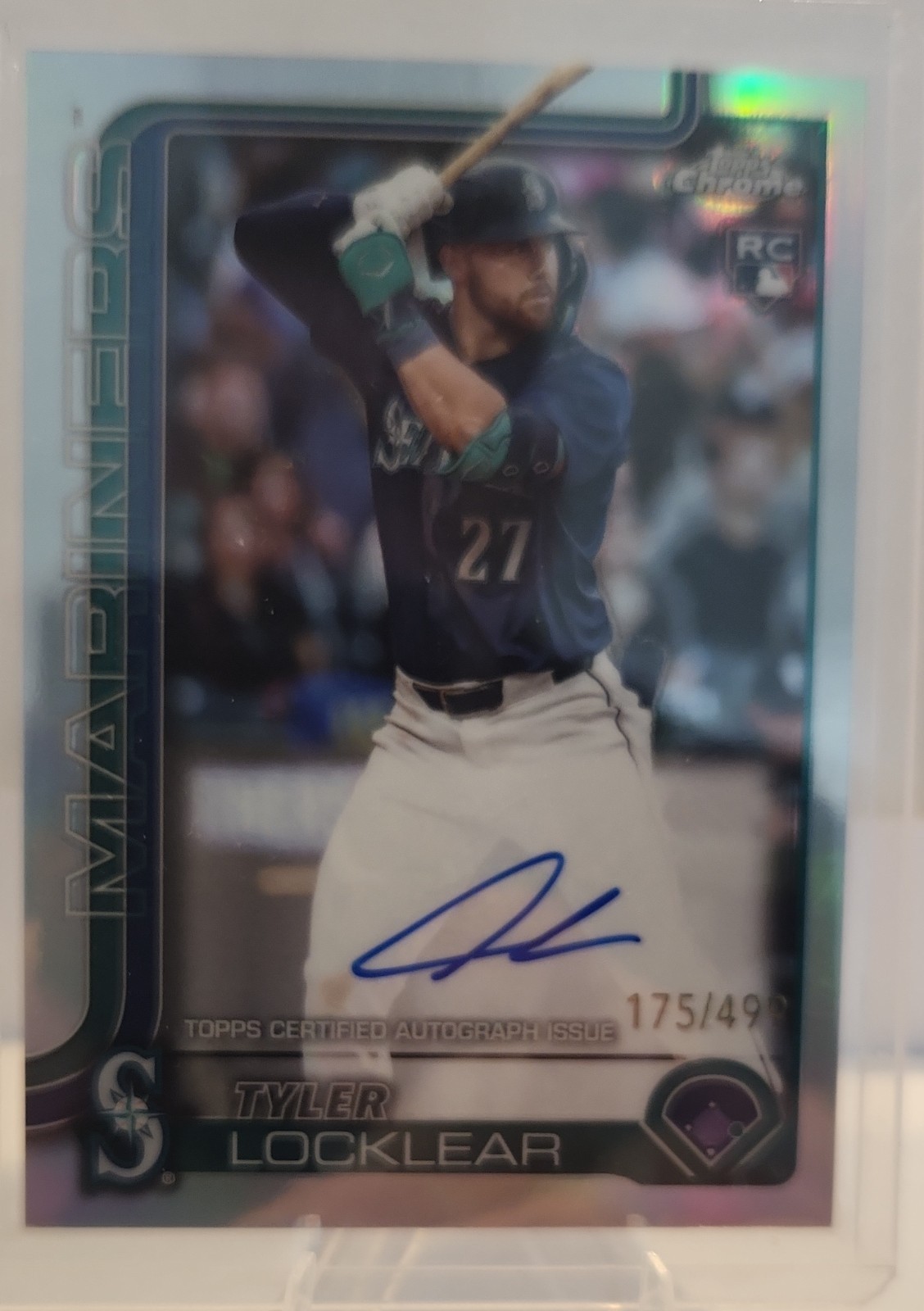 2025 Topps Chrome - Rookie Autographs Tyler Locklear #RA-TL Refractor /499 (AU,