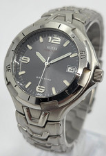 Guess Mens Waterpro Stainless Steel Date Mens Watch - New Battery