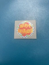 Vintage Hambly Kromekote Happy Birthday Sticker Mod 2x1.76 Inches