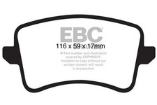 EBC Brakes Bremsbeläge Satz Hinten Bremsklötze für AUDI A4 Avant (8K5, B8)