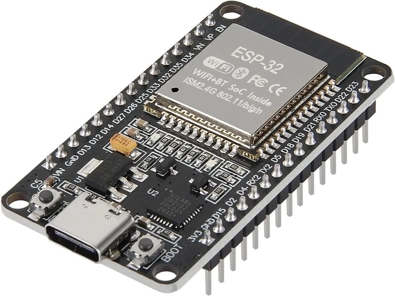 ESP32 ESP-WROOM-32 Wifi and Bluetooth Development Board, 38-Pin, with USB Type-C