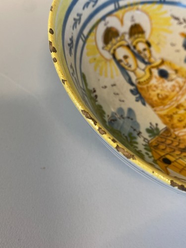 CIOTOLA MAIOLICA "Con pol di S. Casa" SANTA CASA LORETO MADONNA BAMBINO XIX sec - Imagen 7 de 14