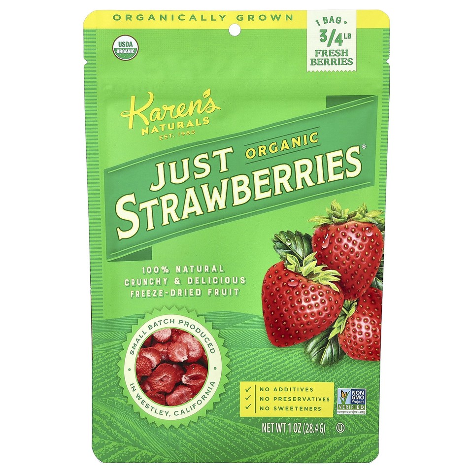 Organic Just Strawberries®, 1 oz (28.4 g)