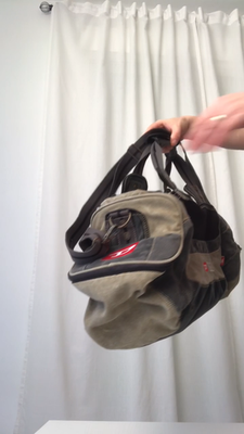 DIESEL Vintage Messenger Bag Travel Military Army Khaki Gorpcore