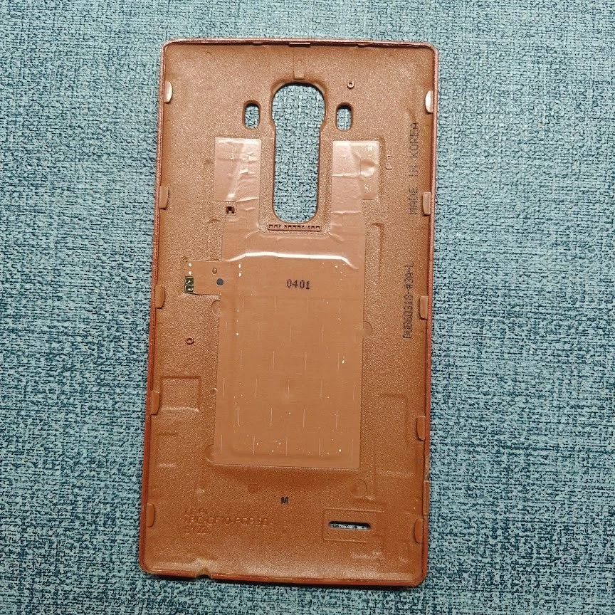 Cubierta Trasera LG G4 Cuero Genuino - Marrón | Usado OEM Repuesto Foto 4 de 4
