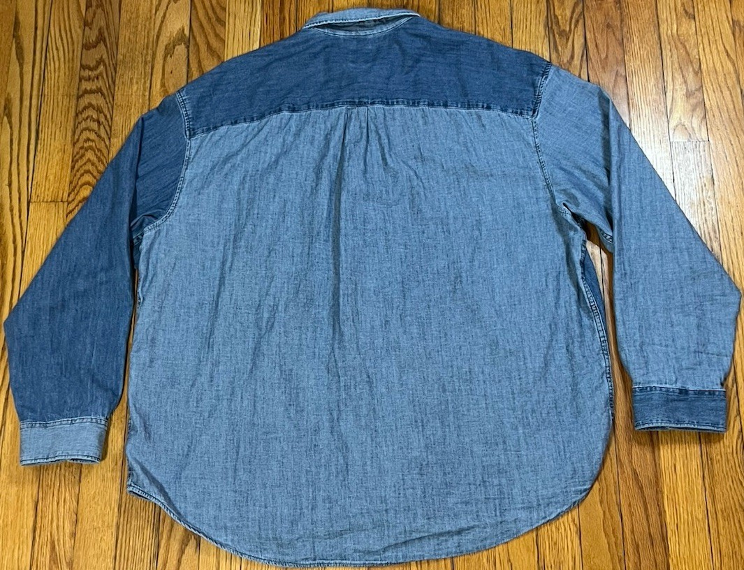 GAP Denim Blue Color Block Patchwork Medium Tint … - image 2