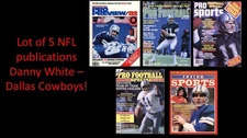 Lot of 5 football magazines Danny White Dallas Cowboys 1982 1983 1984 newsstand