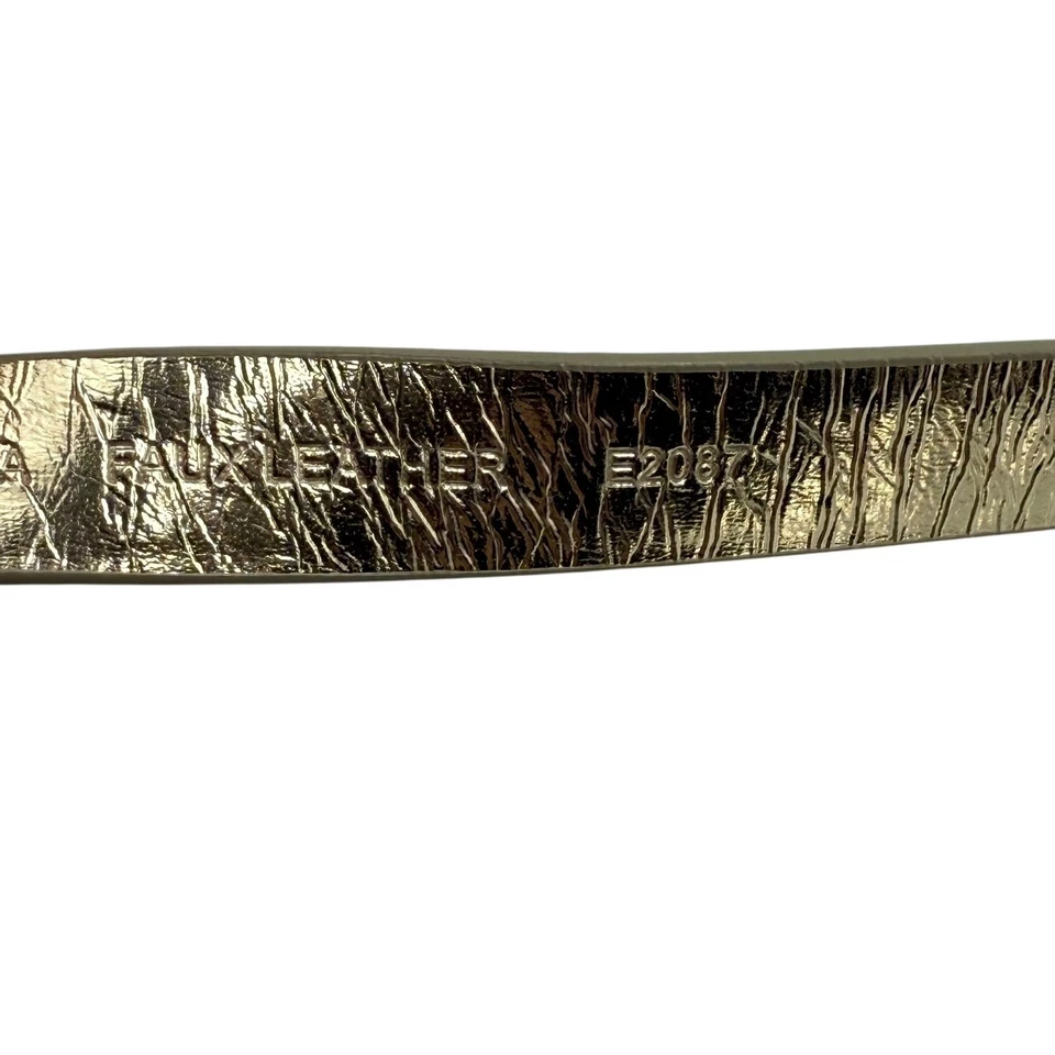 J. Cinturón Crew Mujer Beige Ajustado Imitación Cuero con Hebilla Latón - Talla S Foto 4 de 4