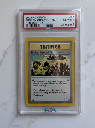 Broken Ground Gym (Unlimited) graded PSA 10 for sale on eBay