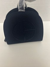 Giorgio Armani Beauty Navy Blue Sparkle Cosmetic Makeup Pouch Embossed Logo NEW