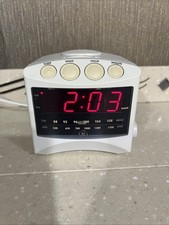 Vintage General Electric Model 7-4806A GE AM/FM Digital Alarm Clock Radio Works 