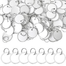 100pcs Metal Rim Tags,Round for Key Paper Tags with Metal Rings for Car Keys ...