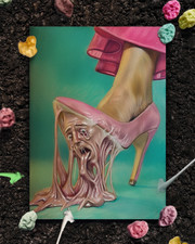 ACEO Original Colored Pencil Art Print - Stuck (2.5 in. x 3.5 in.)
