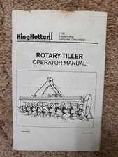 King Kutter Rotary Tiller Operator Manual Guide 999995 Farm Equipment