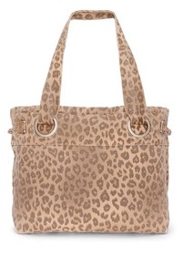 Victoria&rsquo;s Secret PINK Brown Leopard Print Canvas Flat Bottom Tote Bag NWT