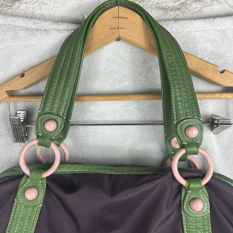 Y2K VTG Juicy Couture Her Majesty Purple Nylon Tote Handbag Adventures of G&P - Image 4 of 4