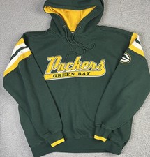 Vintage Green Bay Packers Sweatshirt Adult Medium Green Hoodie Lee Sport 1990s