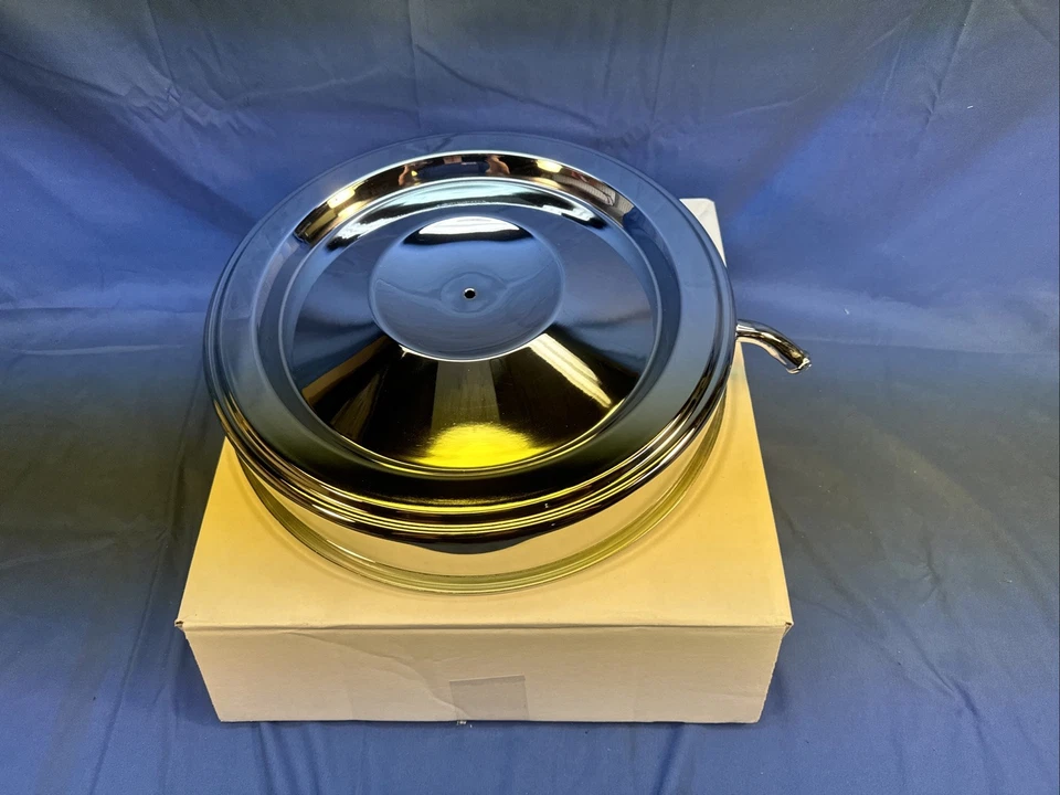 Limpiador de aire cromado Mopar P4529025 340 383 440 Magnum HP Dodge sin silenciar con tubo Foto 2 de 4