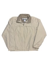Vtg Columbia Mens Jacket Large Beige Northway Bomber Dad Preppy Academia Mature