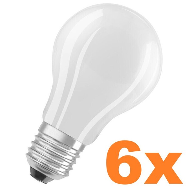 6Er Sparset Osram E27 Led Lampe Classic Matt 2,2W Wie 40W WarmweißEs Licht 2700K-image