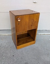 Vintage Art Deco Mid Century Modern Bedside Cabinet Nightstand Table Shelf H36