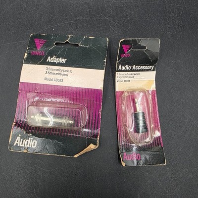 Set of 2 NOS Vanco Audio Accessories Model AD523 & Model AD510