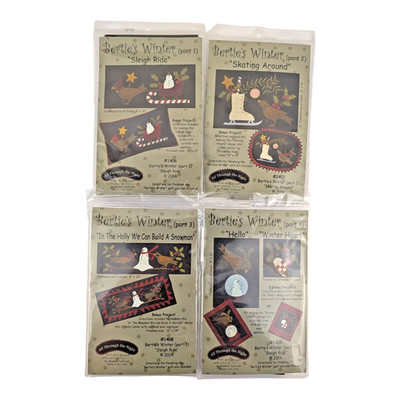 Bertie's Winter Christmas Wool Applique Laser Cut Quilt Kits 1-4 + Patterns