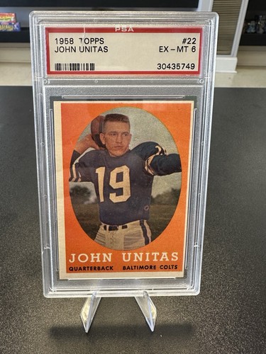 1958 TOPPS #22 JOHNNY UNITAS PSA 6 COLTS HOF [276]