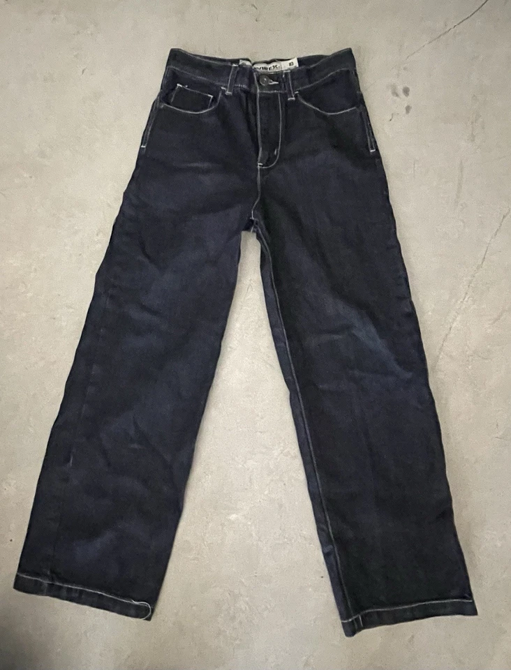 Pantalones de mezclilla vintage juveniles Avirex bordados con calavera talla 10 Y2k Foto 2 de 4