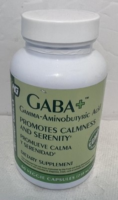 GABA + Gamma-Aminobutyric Acid Promotes Calmness And Serenity 60veggie Capsules 