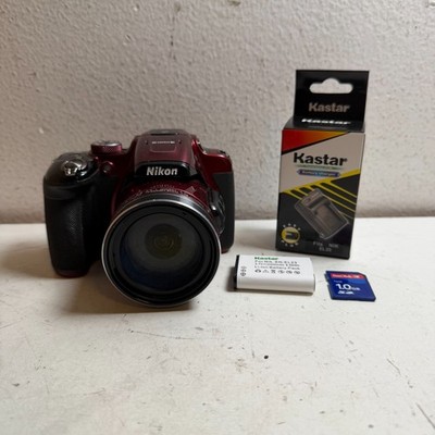 Nikon COOLPIX P610 Red 3'' LCD Screen 60x Optical Zoom HDMI Digital Camera