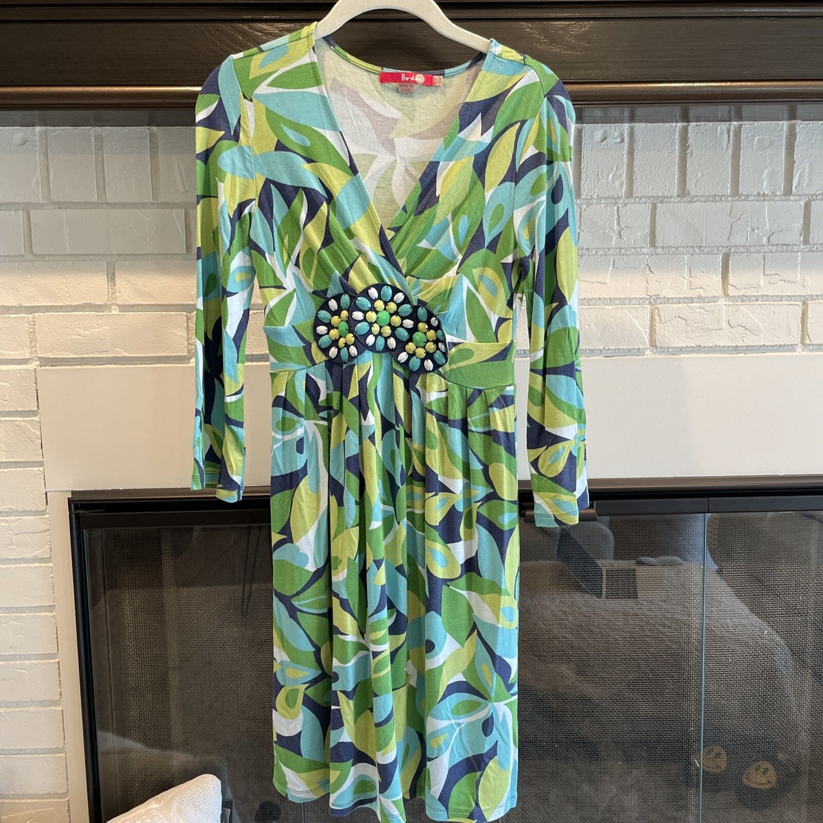 Boden V-Neck dress with embellishments. womens size US 2 | eBay