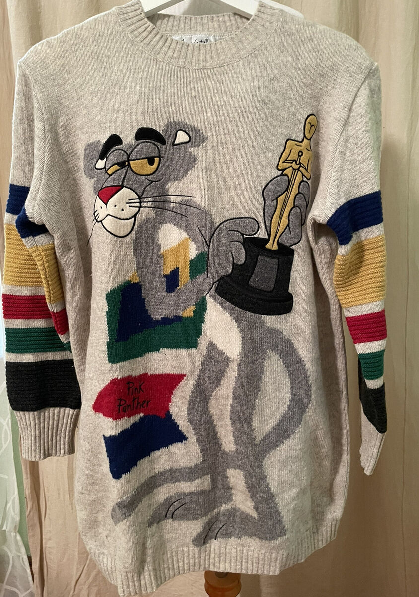 JC DE CASTELBAJAC Rare circa 1990 Pink Panther Sweater JC DE CASTELBAJAC Rare circa 1990 Pink Panther Sweater