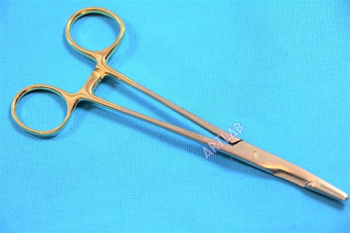 SET OF 3 OLSEN HEGAR NEEDLE HOLDER 7" PREMIUM HEMOSTAT T/C INSERTS GOLD RINGS - Picture 11 of 11