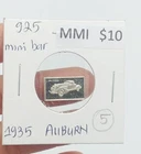 1935 AUBURN 15mm X 10mm 1.60gram 925 Sterling SILVER INGOT Mini Bar