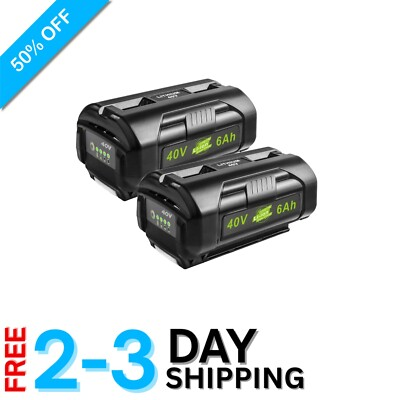 #ad 2 Pack OP4060 40V 6.0Ah Lithium Battery for Ryobi Power Tools High Performance $160.22