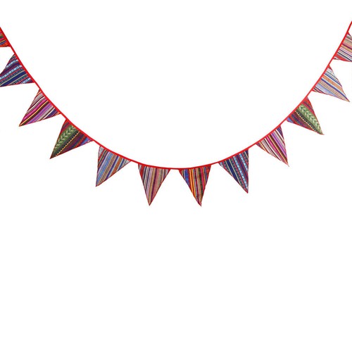 Polyester Bunting Wedding Hanging Banner Pennant Garland Triangle Flag Banner - Picture 11 of 12