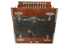 Vintage Othello Button Accordion – Wooden Design – Working, Needs Tuning