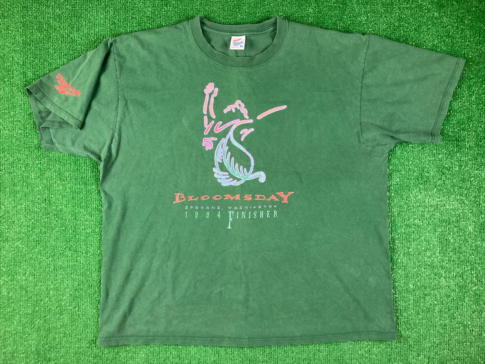 Vintage 90s 1994 Reebok Bloomsday Run Marathon Spokane Washington Shirt XL Men’s