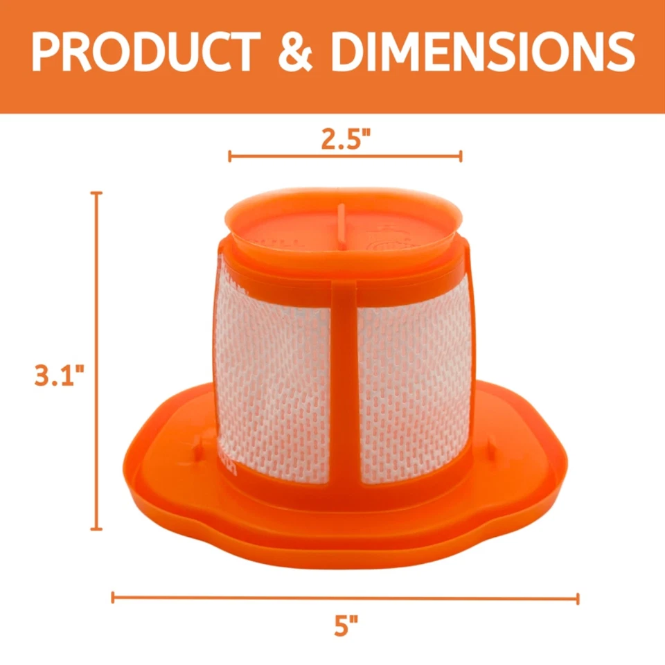 Nispira HHVKF10 Replacement Filter For BLACK+DECKER Handheld Vacuum , 3 PK Foto 4 de 4