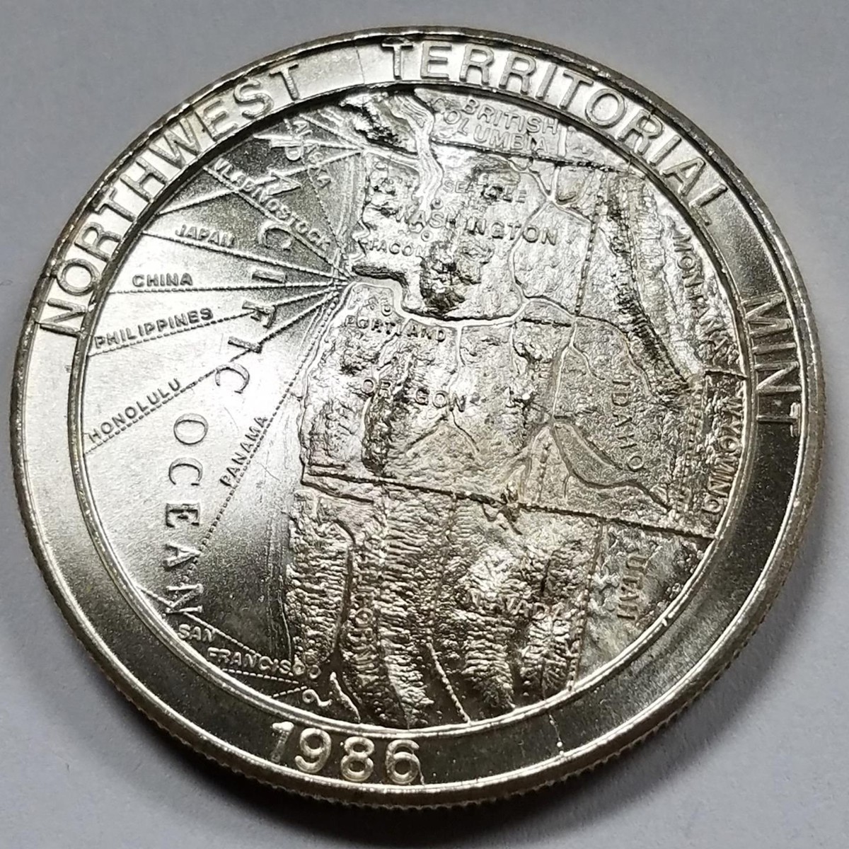 vnsマントルピース 1986 Northwest Territorial Mint Medal | .999 Silver 1oz Round | eBay