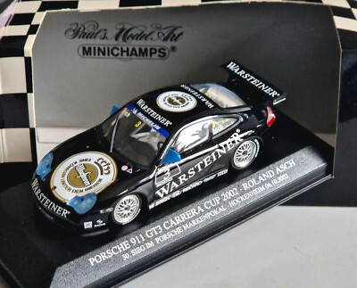 PORSCHE 911 GT3 CARRERA CUP 2002 TEAM ARAXA RACING ROLAND ASCH 1:43 + AUTOGRAMM