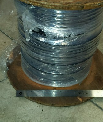 ( 25 FT ) M24640/15-2XSAOW-3  3/8'' Black Cable Wire 6C/7S 3 Twisted Pair 600V
