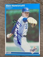Rick Honeycutt Autograph Signed 4x6 Photo Los Angeles Dodgers World Series