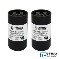 TEMCo 59-71 uf/MFD 220-250 VAC volts Round Start Capacitor 50/60 Hz -Lot-2