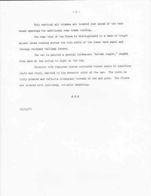 1968 Ford Fiera Concept Car Press Photo & Releases 0029 - Image 4 of 4