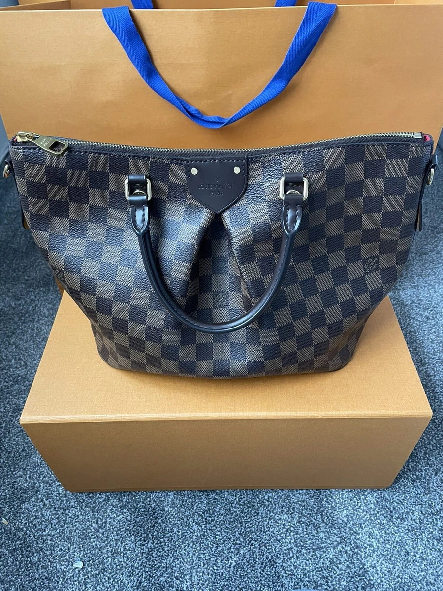 Authentic Louis Vuitton Damier Ebene Canvas Siena mm Handbag